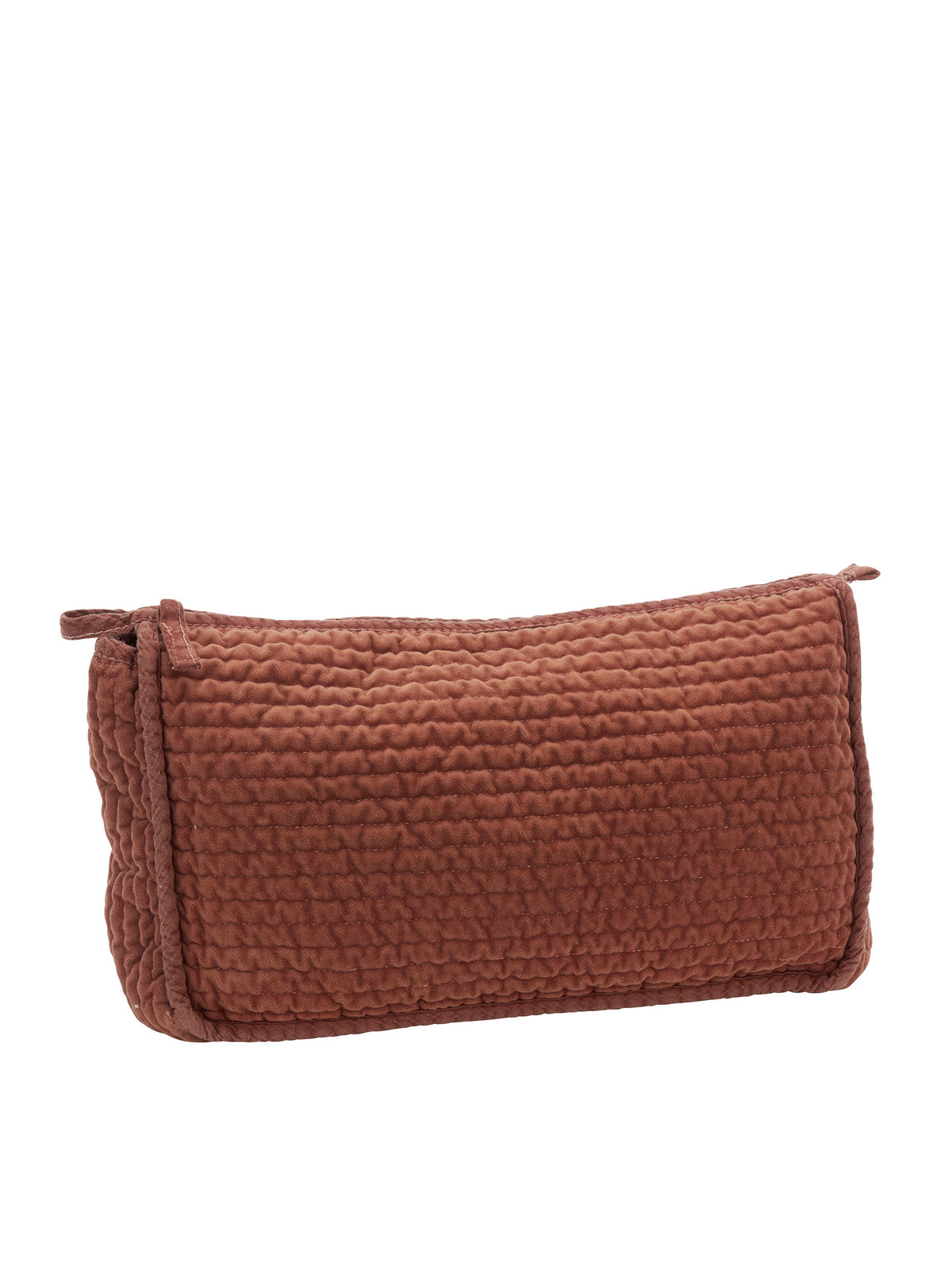 Velvet Quilted Cotton Washbag - Burgundy