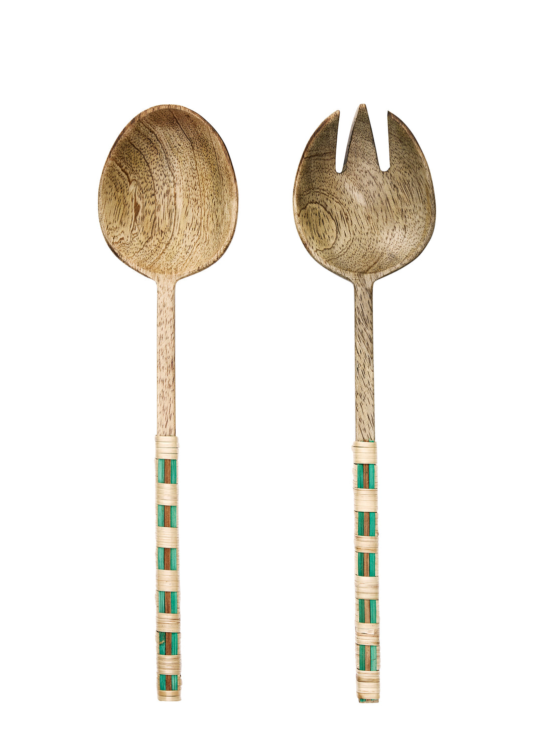Wooden Salad Serving set - Artisan Bamboo Accents