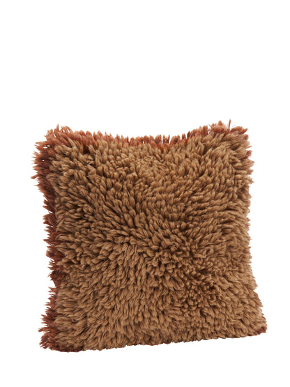 Natural Wool Cushion - Rose, Brick