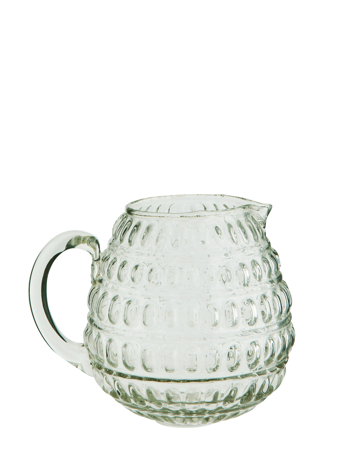 Glass Serving Jug- Dotted Texture