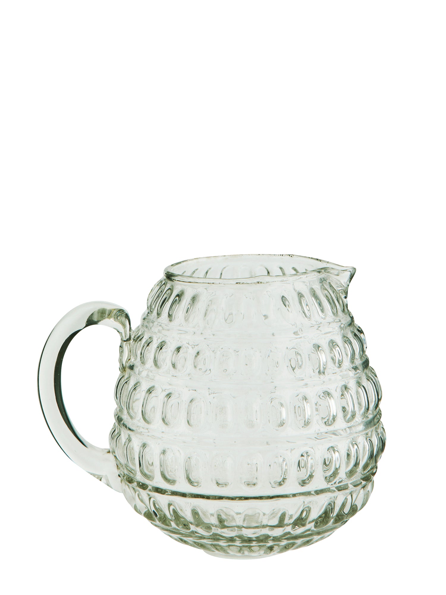 Glass Serving Jug- Dotted Texture