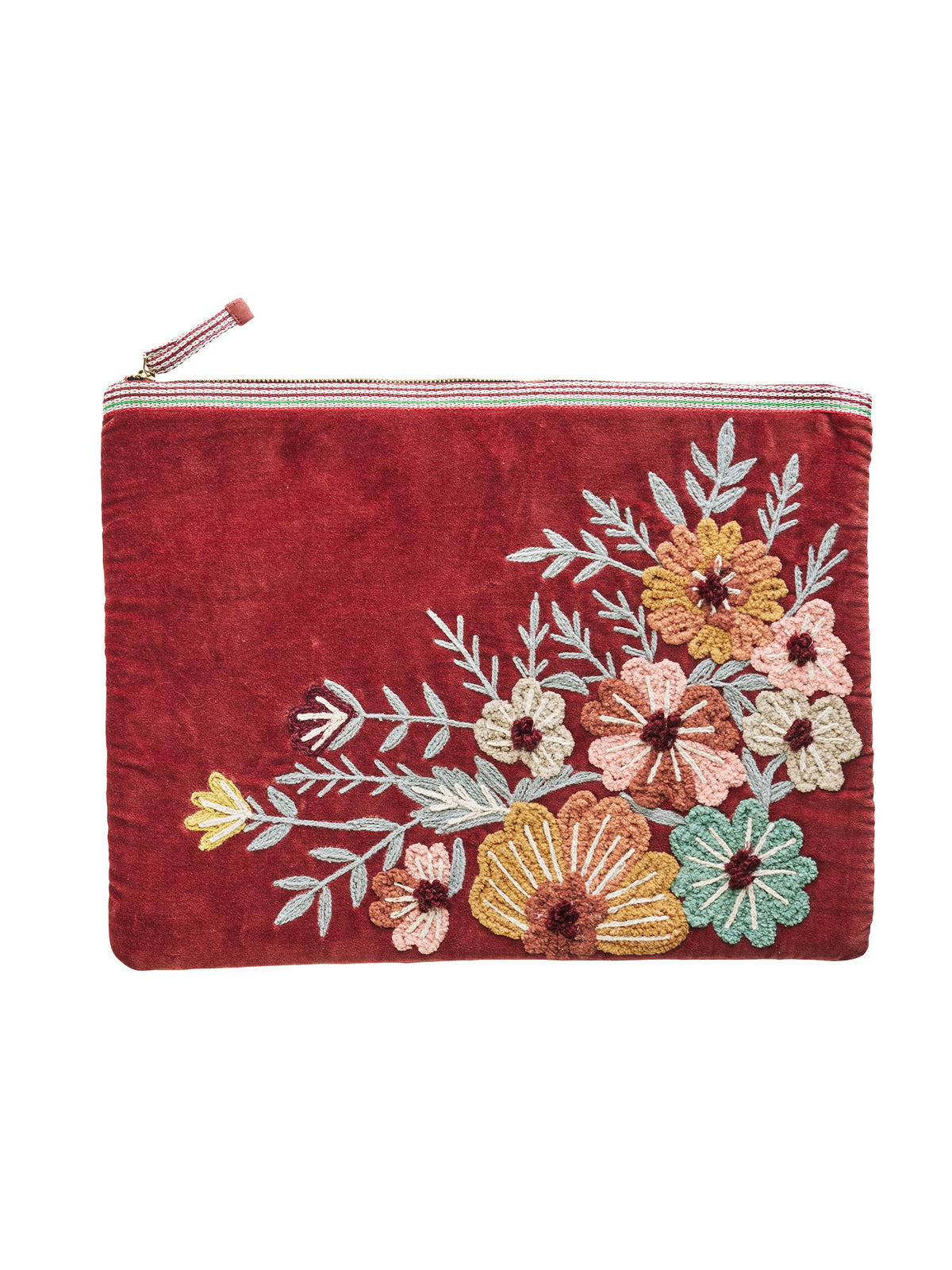 Embroidered velvet laptop sleeve - 2 Colours Available