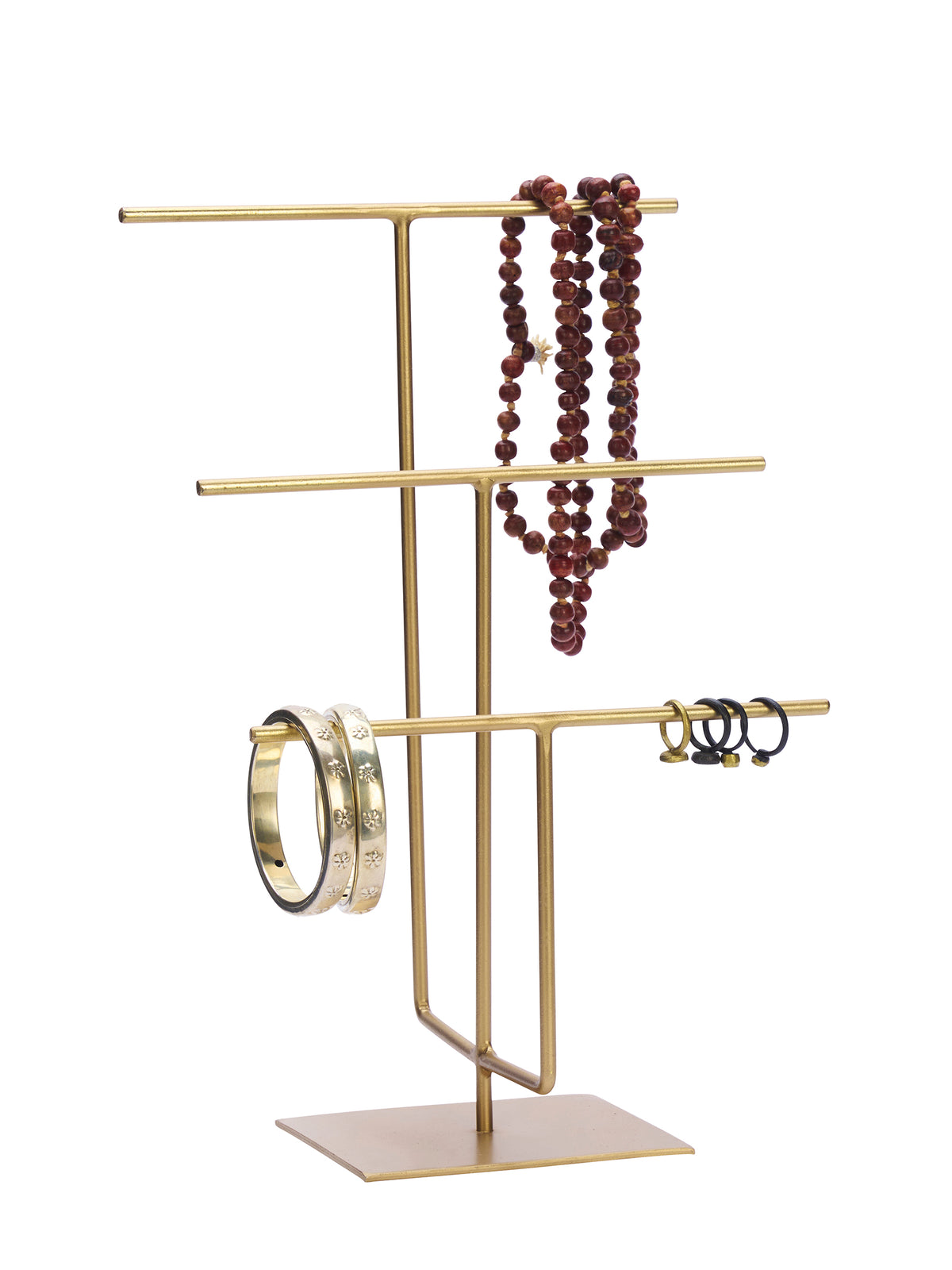 Tiered Forged Layered Jewellery Stand - Brass