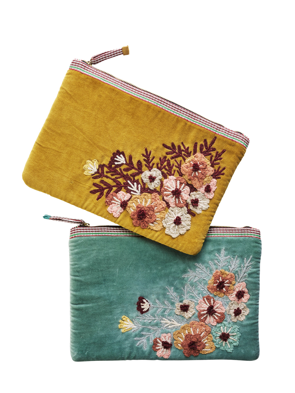 Embroidered Velvet Ipad Sleeve - 2 Colours Available