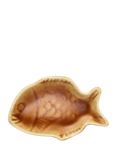 Stoneware Fish Tray - Glazed Orange