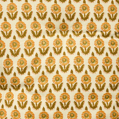 Printed Cotton Mattress - Ochre