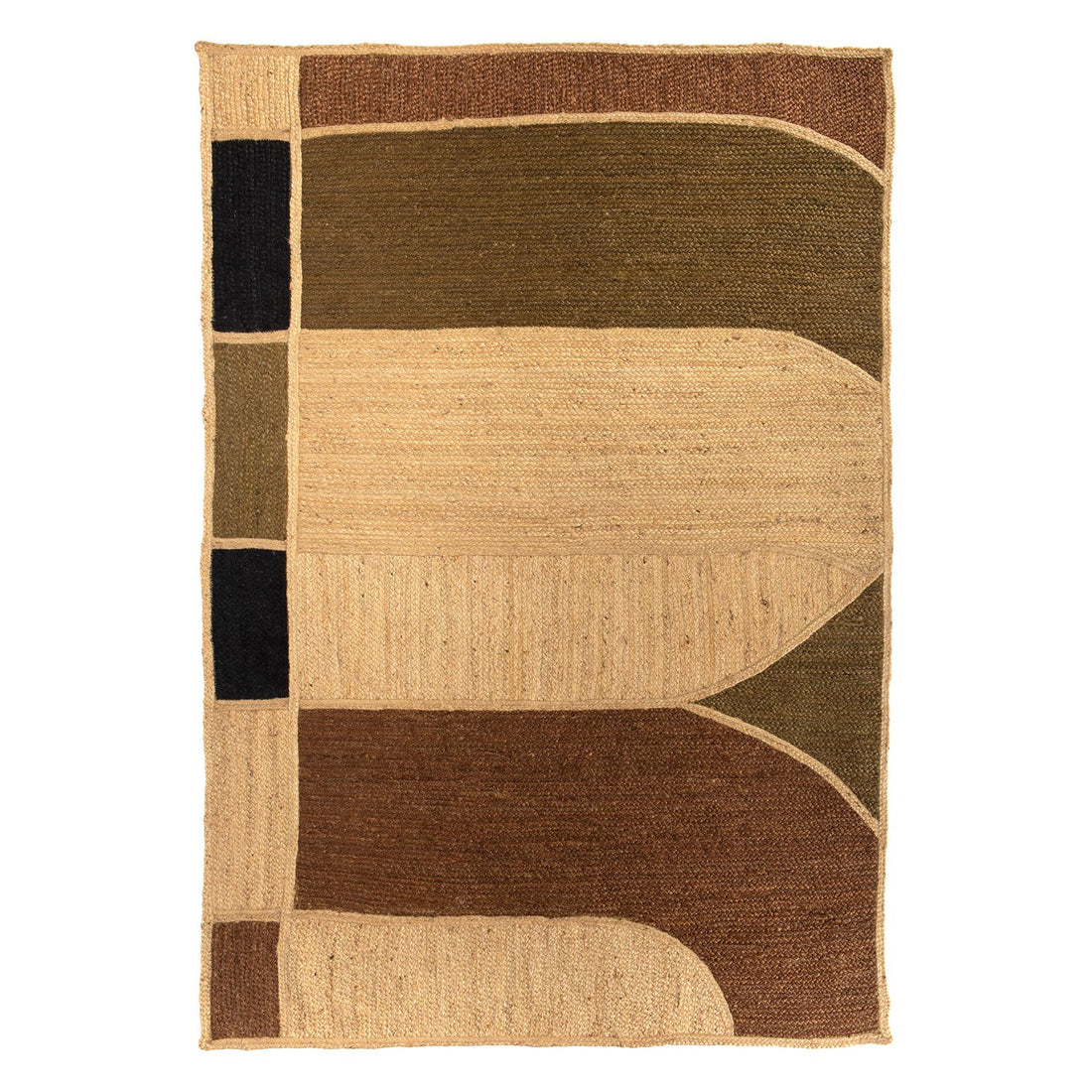 Kali Rug Patterned Jute Rug - Naturel, Tapis - 2 Sizes Available