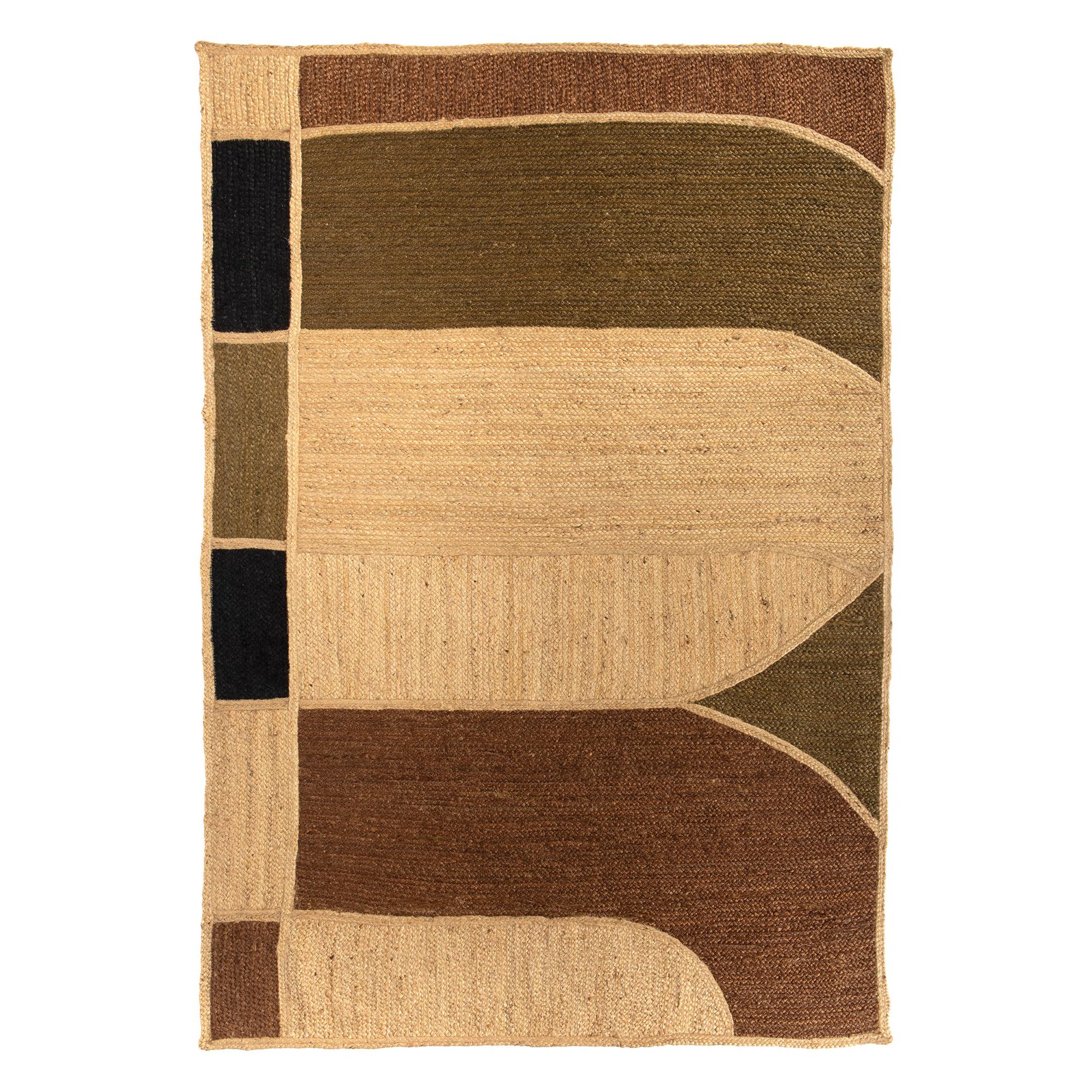 Kali Rug Patterned Jute Rug - Naturel, Tapis - 2 Sizes Available