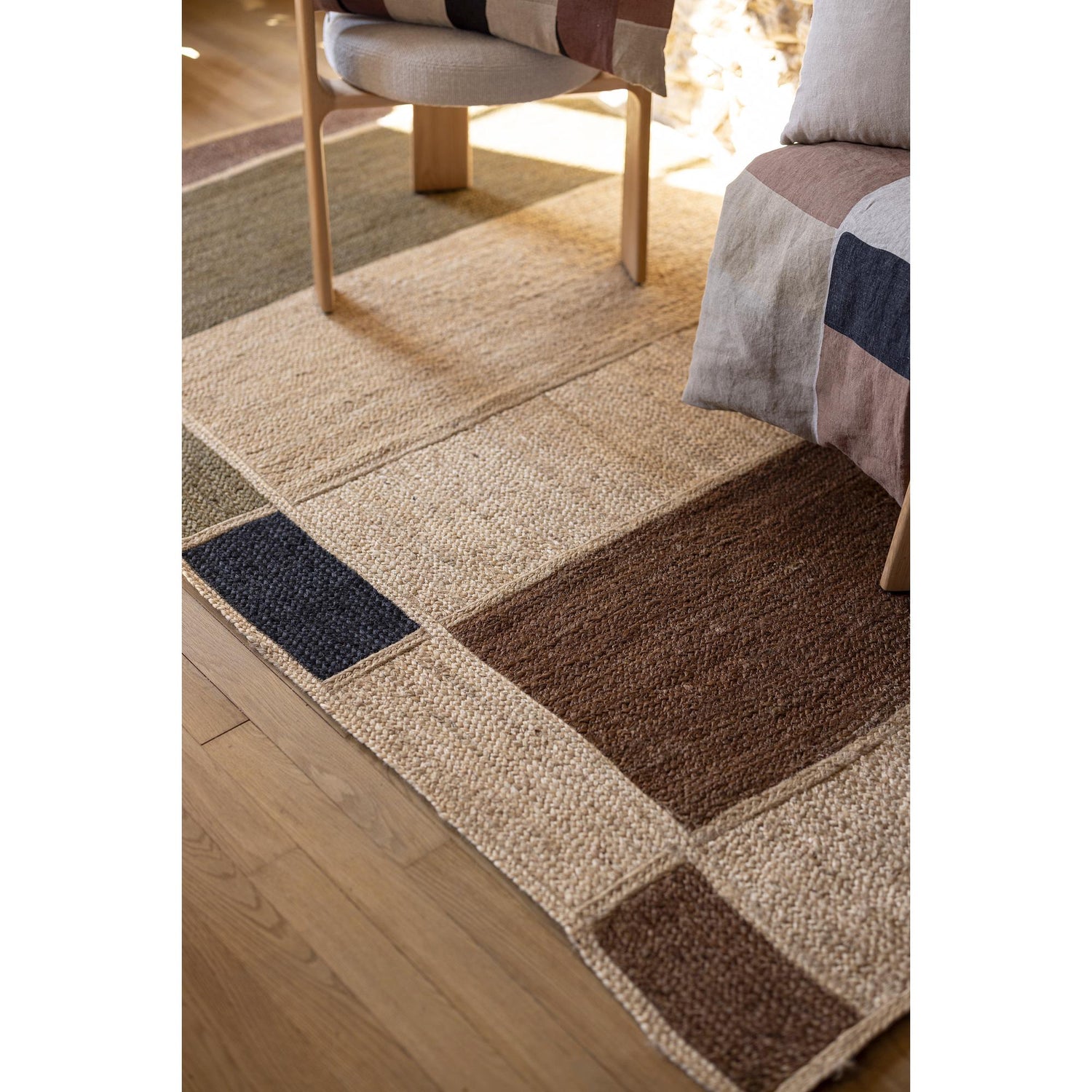 Kali Rug Patterned Jute Rug - Naturel, Tapis - 2 Sizes Available