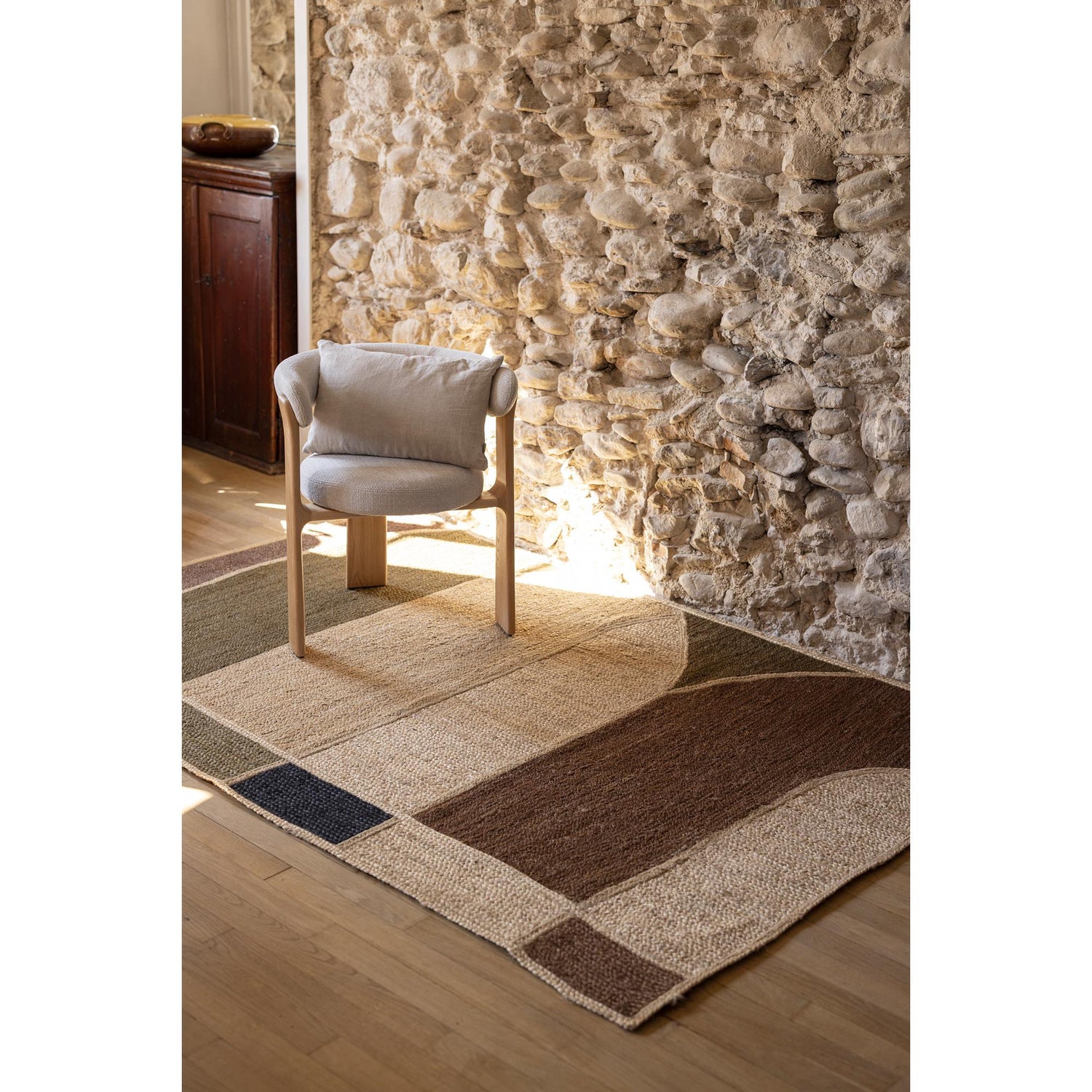 Kali Rug Patterned Jute Rug - Naturel, Tapis - 2 Sizes Available