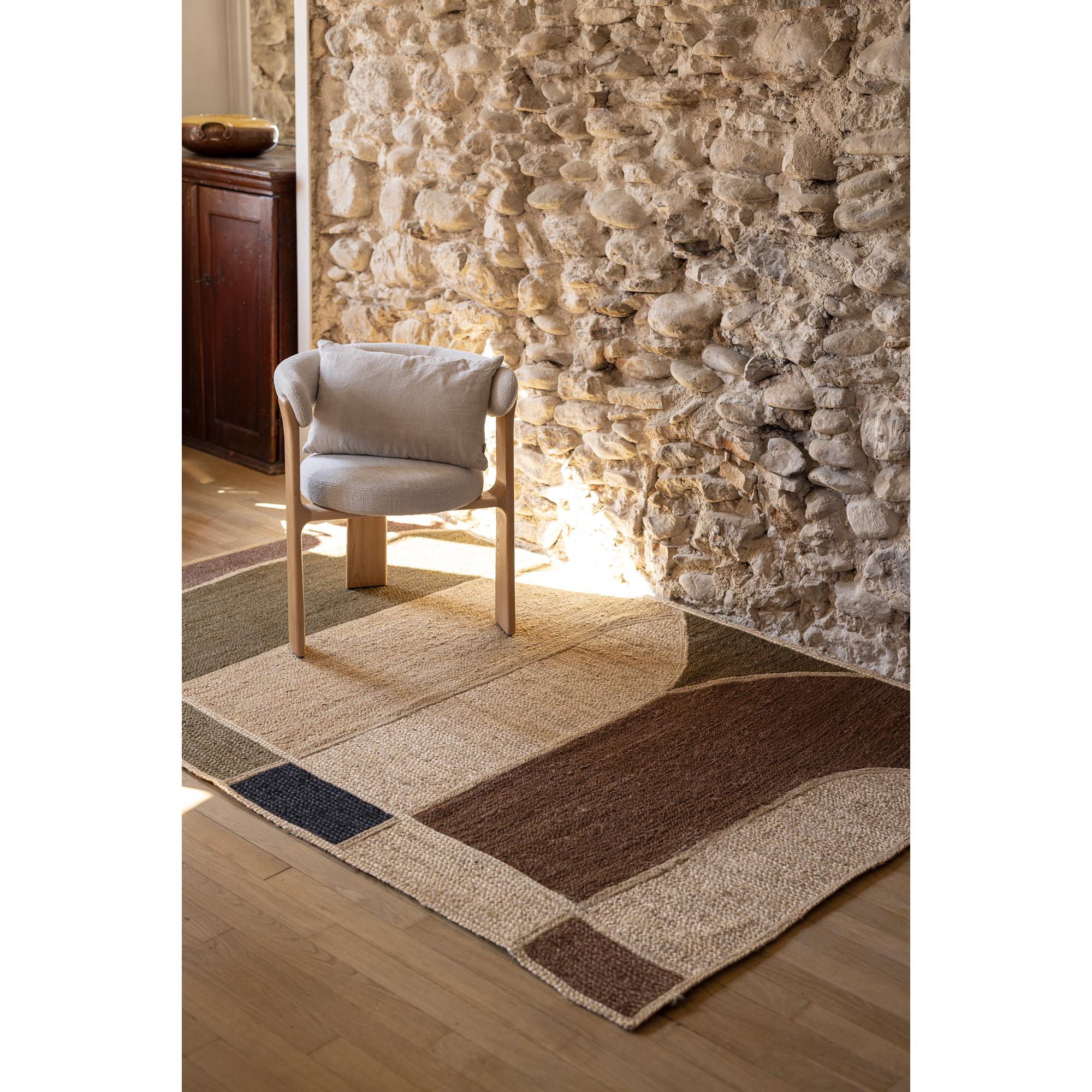 Kali Rug Patterned Jute Rug - Naturel, Tapis - 2 Sizes Available