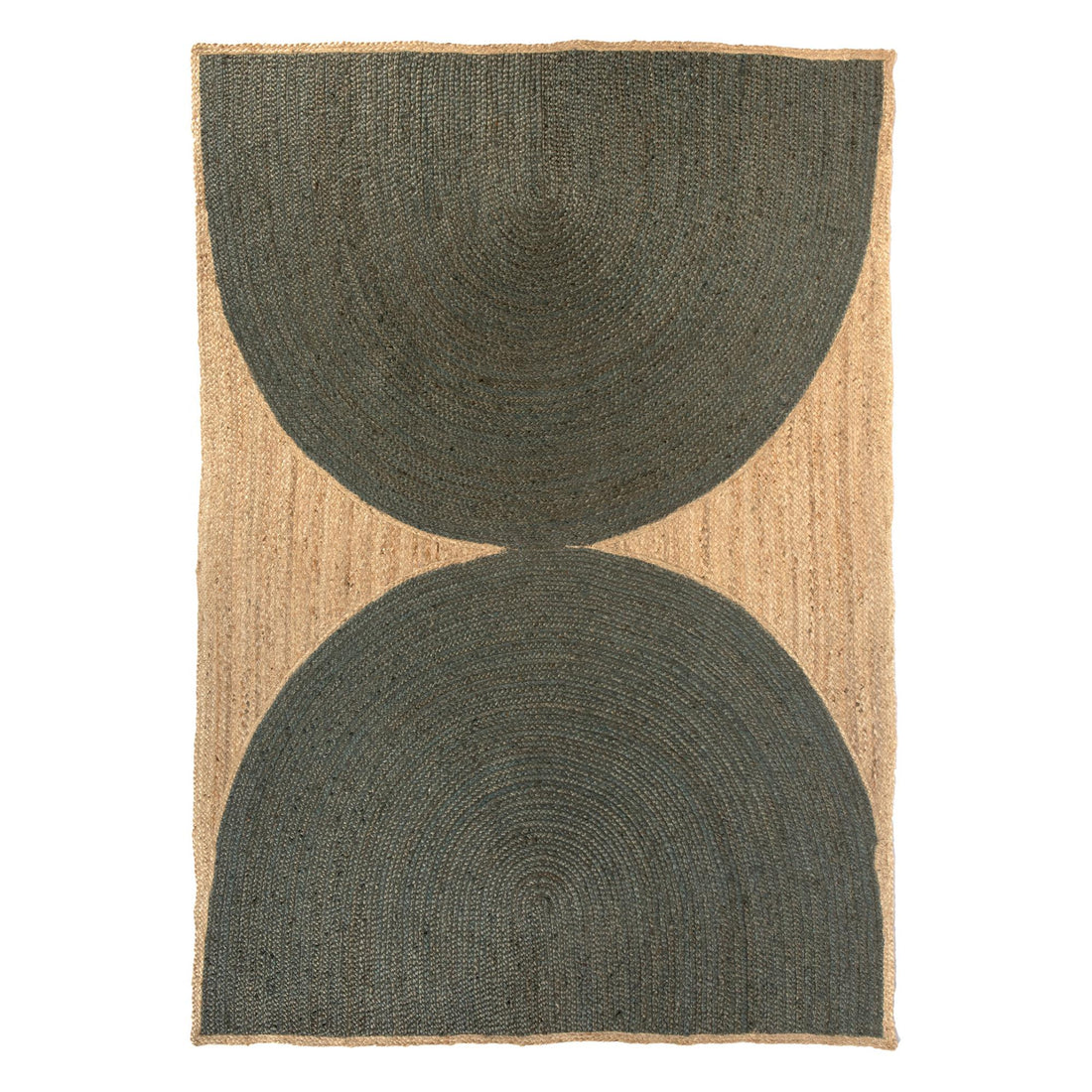 Kosta Rug Patterned Jute Rug - Olive