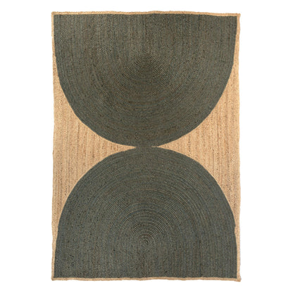 Kosta Rug Patterned Jute Rug - Olive