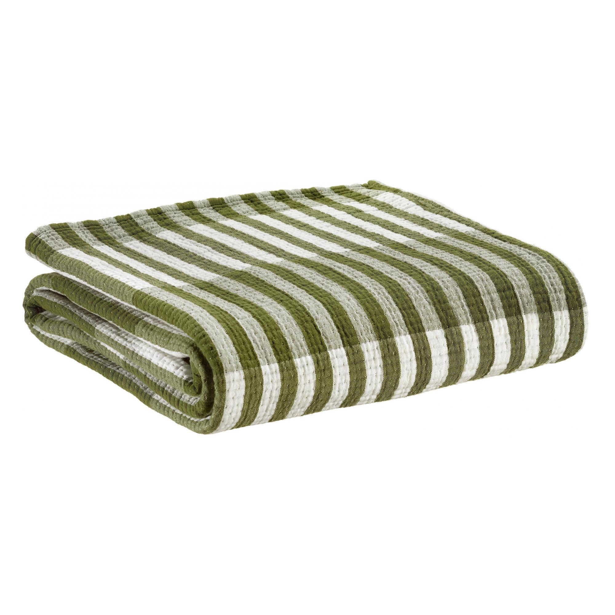 Calista Cotton Throw - Olive - 137 x 180cm