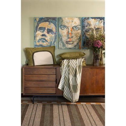 Calista Cotton Throw - Olive - 137 x 180cm