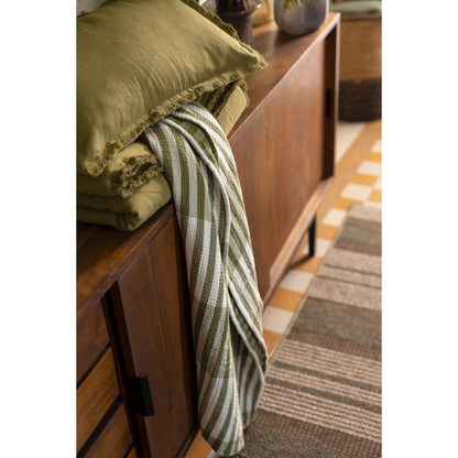 Calista Cotton Throw - Olive - 137 x 180cm