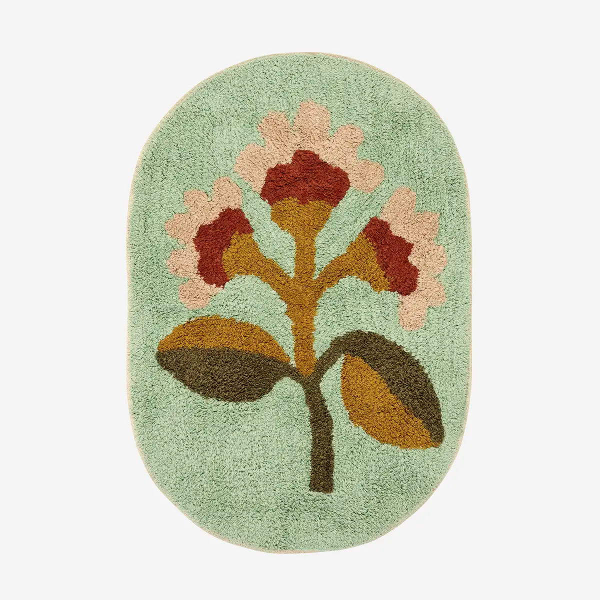 Oval Tufted Cotton Bath Mat - 3 Colour Options Available