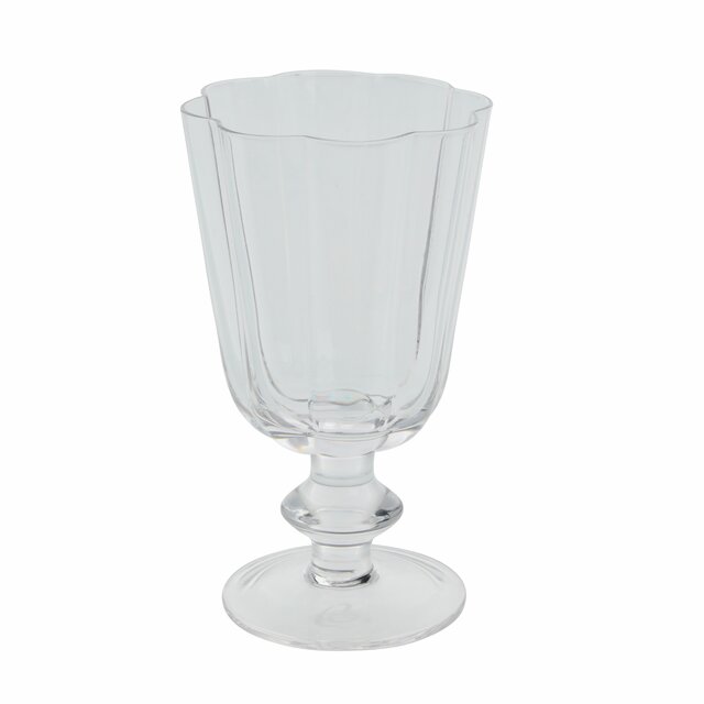Floretta Fluted Wine Glass - Clear -  9X9X15.5 cm