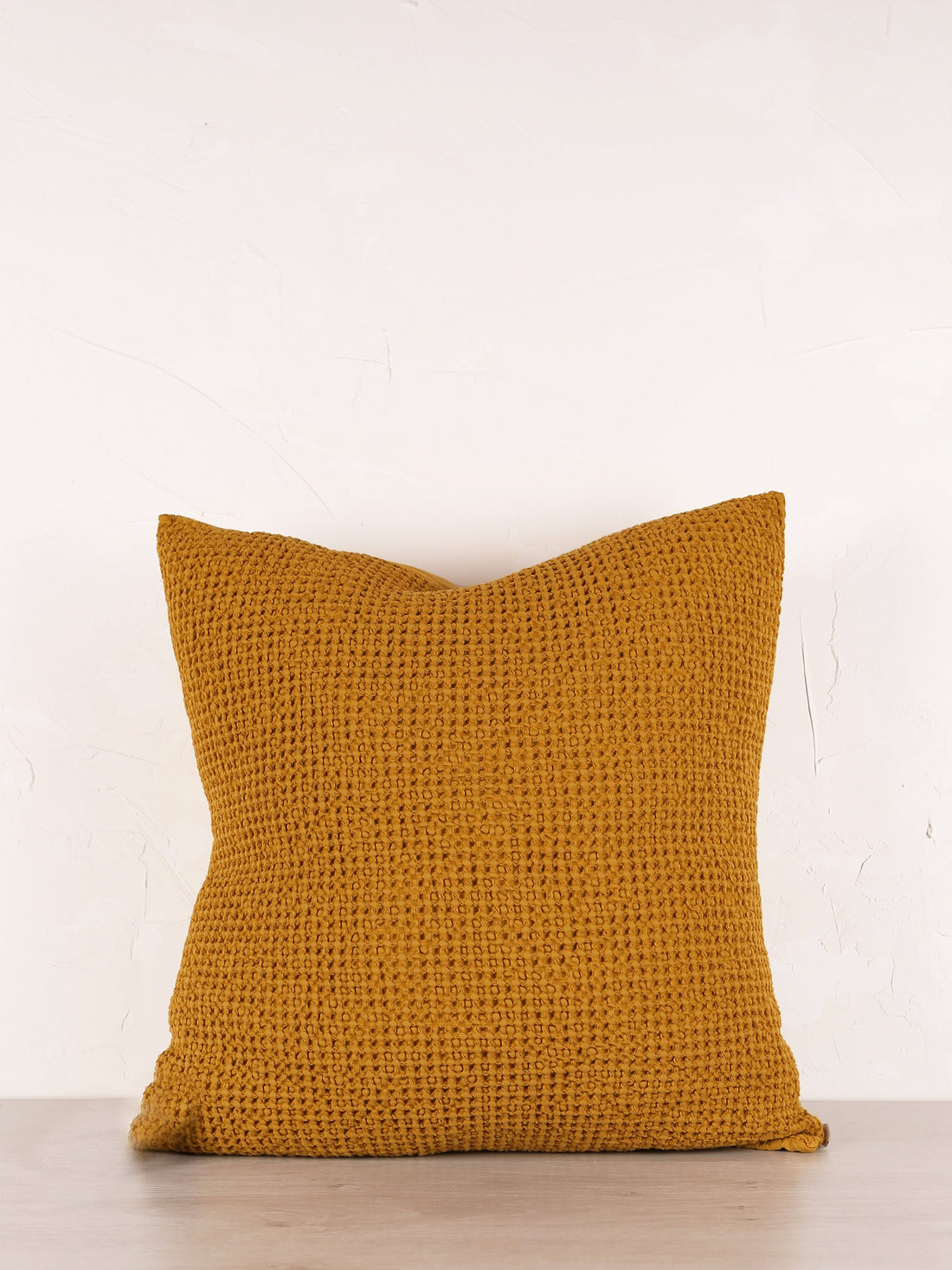 Maia Recycled Cotton Cushion - Safran - 45x45cm