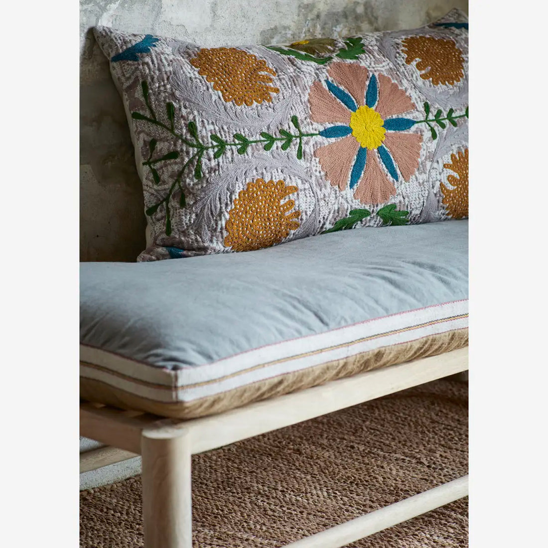 Suzani  Floral Embroidered Cushion