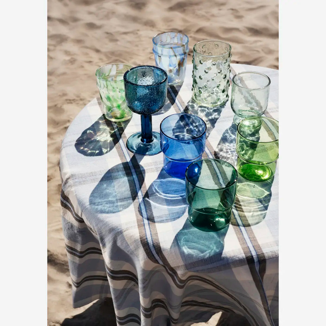 Hammered Drinking Glass