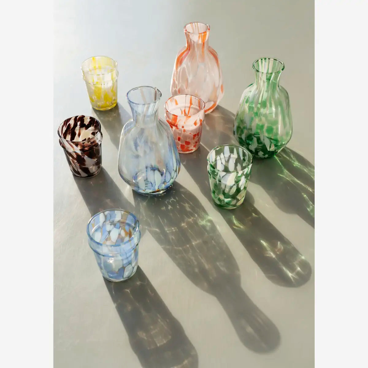 Speckled Glass Jug - Rusted Red