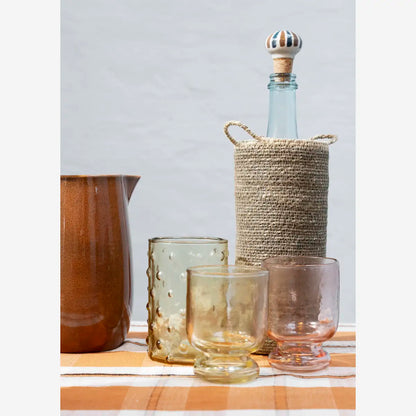 Hammered Drinking Glass - Light Peach