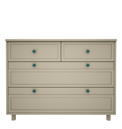 Handmade Vintage Chest of Drawers in Eucalyptus Green