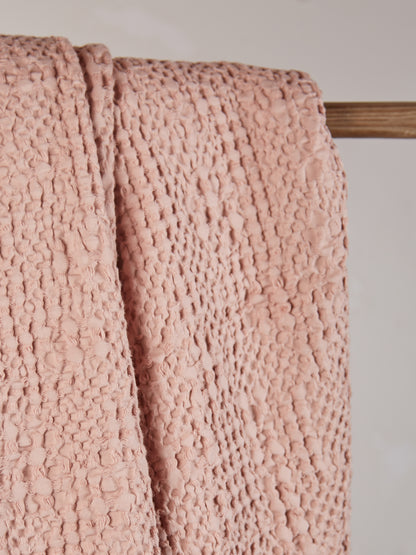 Stonewashed Cotton Tana Bedspread Throw - Aubepine Pink - 3 Sizes