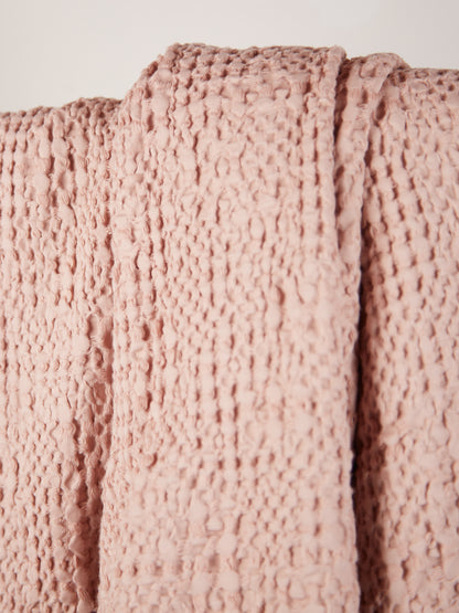 Stonewashed Cotton Tana Bedspread Throw - Aubepine Pink - 3 Sizes