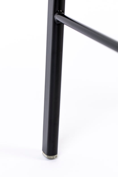 Pink and Cane Webbing Spike Bar Stool