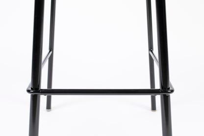 Pink and Cane Webbing Spike Bar Stool