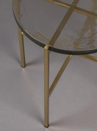 Vidrio Brass Side Table