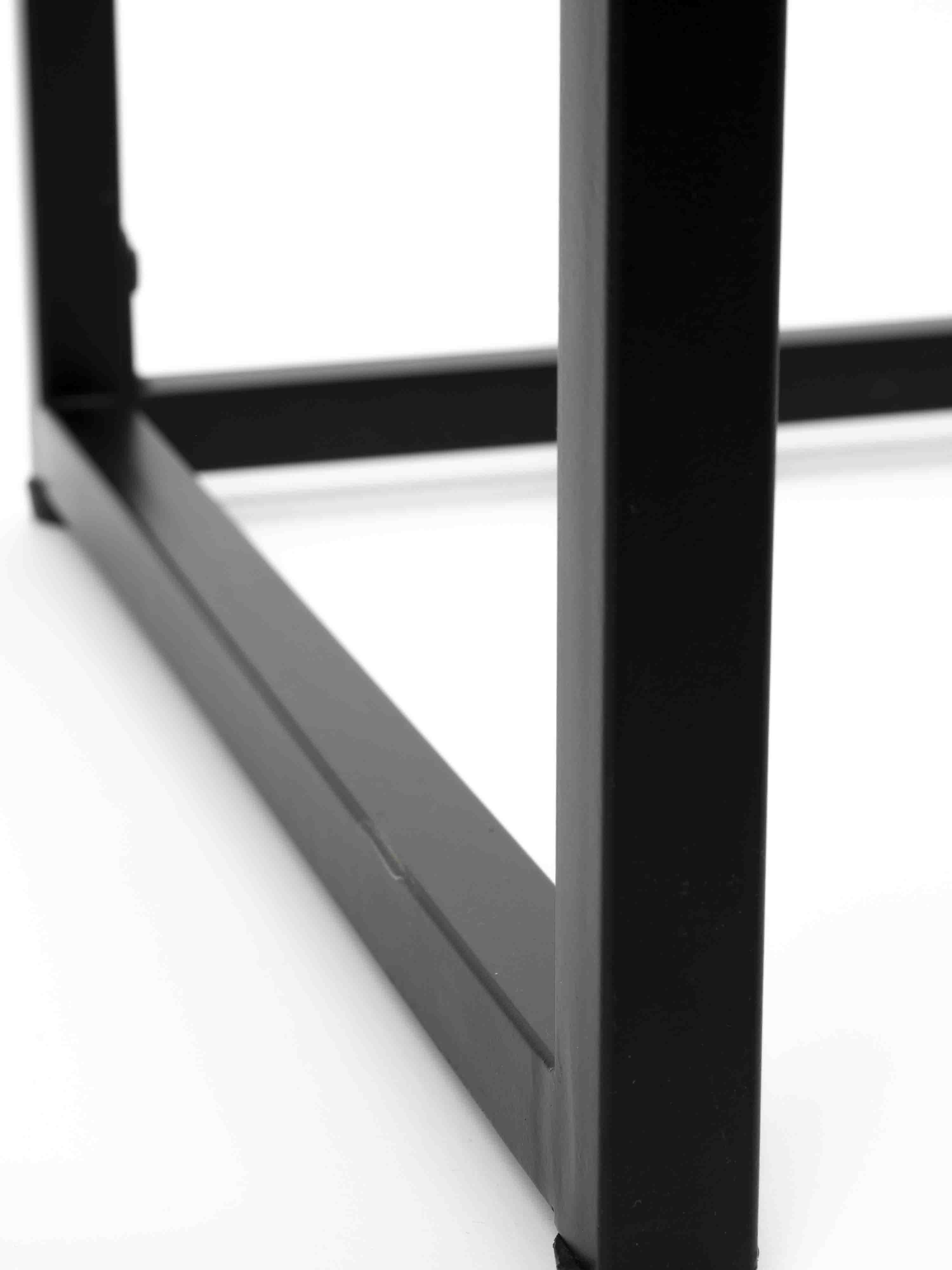 Armie Console Table in Black And Rattan