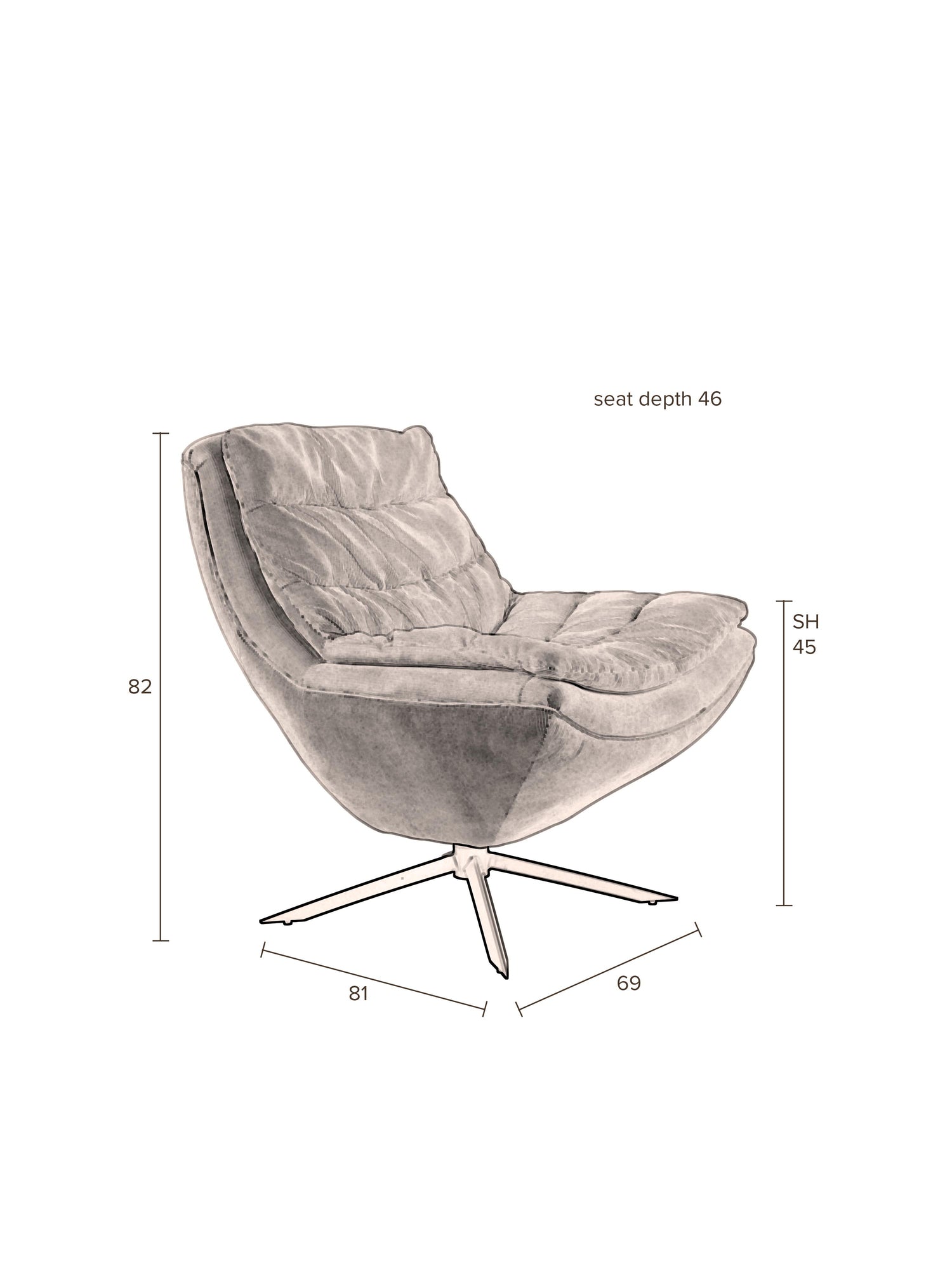 Vince Lounge Chair - 2 Colour Options