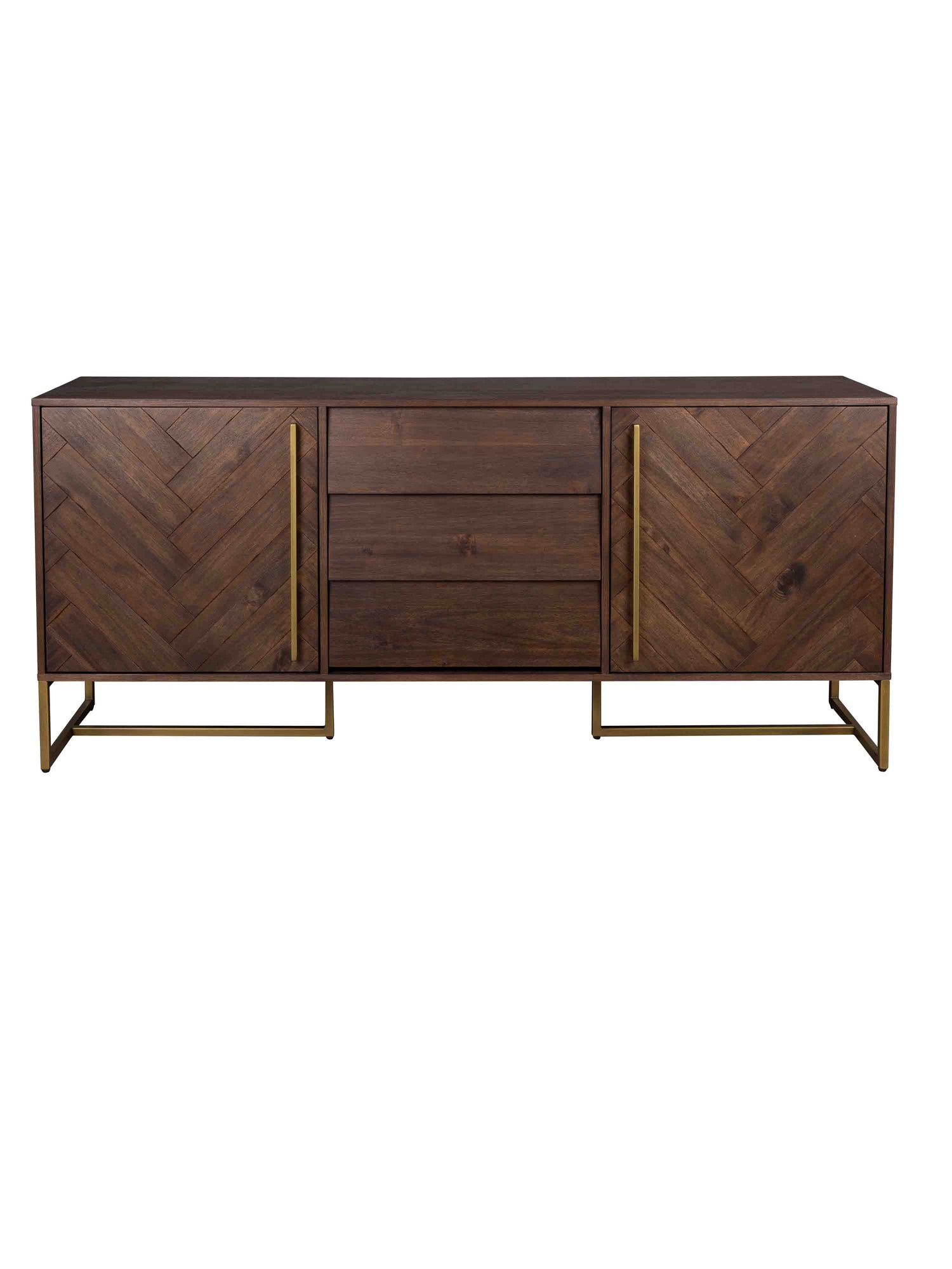 Class Sideboard High - Oak,Brown and Black