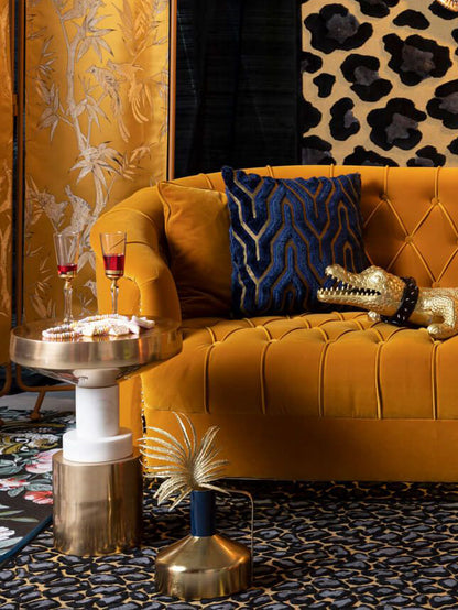 Chunky Footed Side Table Gold