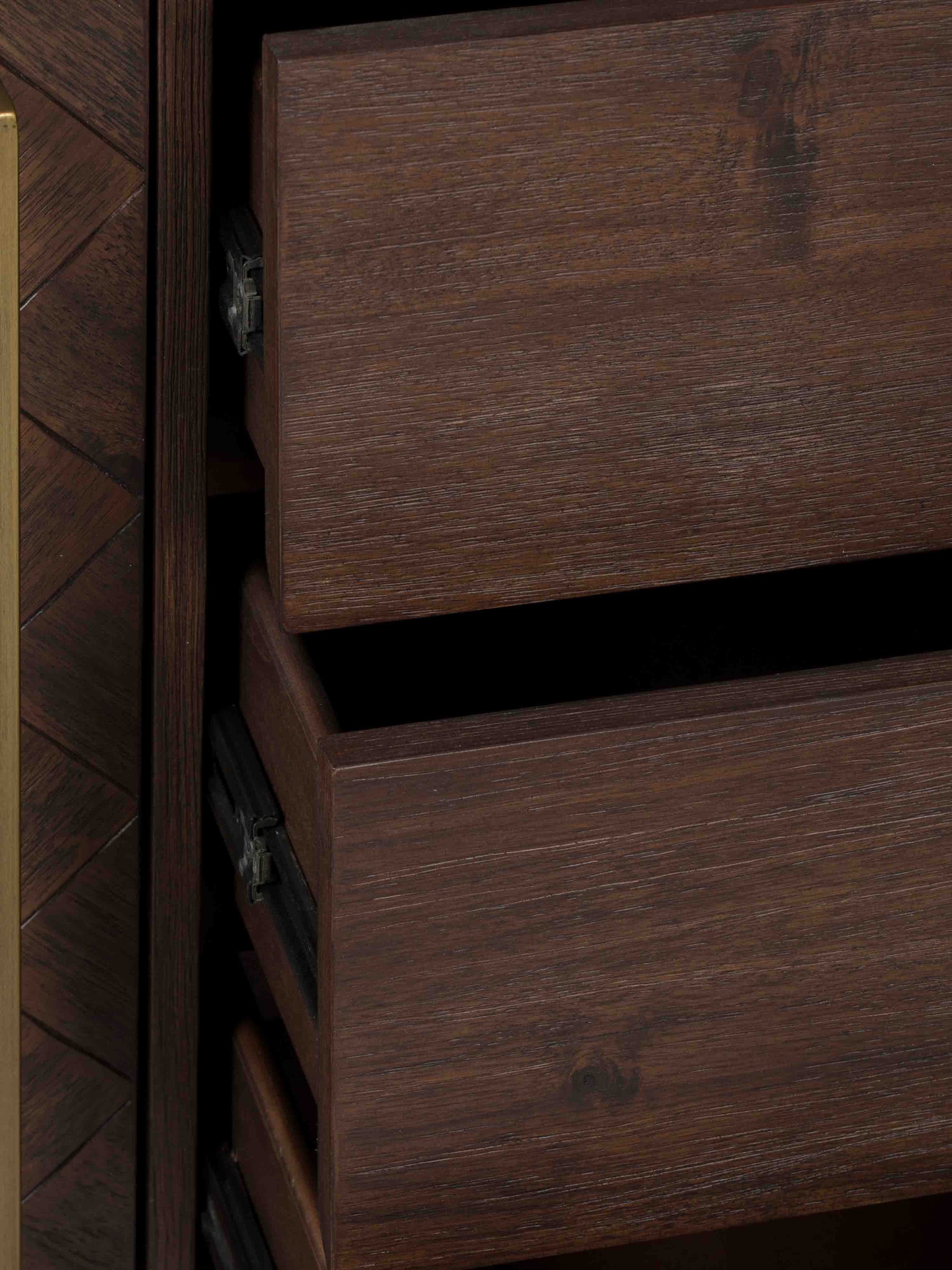 Class Sideboard High - Oak,Brown and Black
