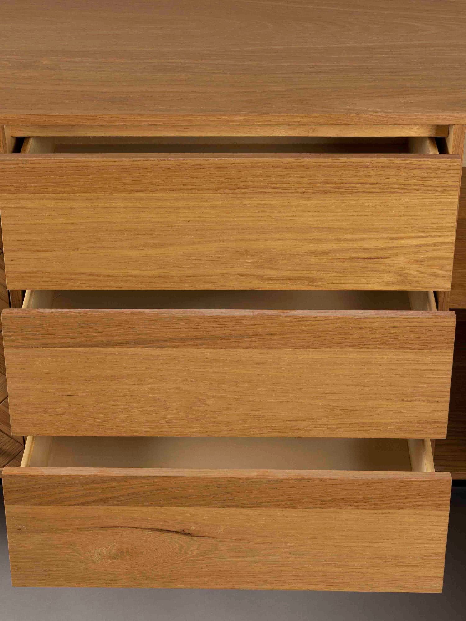 Class Sideboard High - Oak,Brown and Black