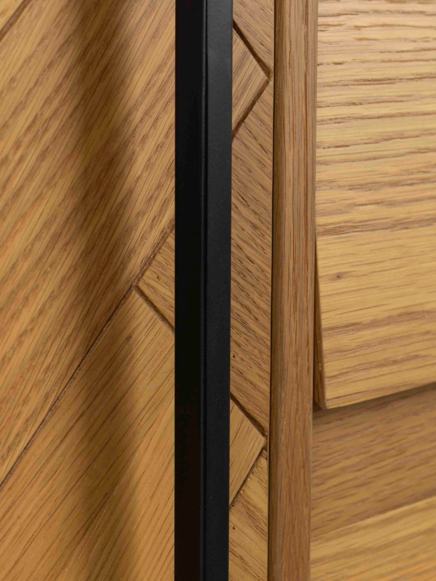 Class Sideboard High - Oak,Brown and Black