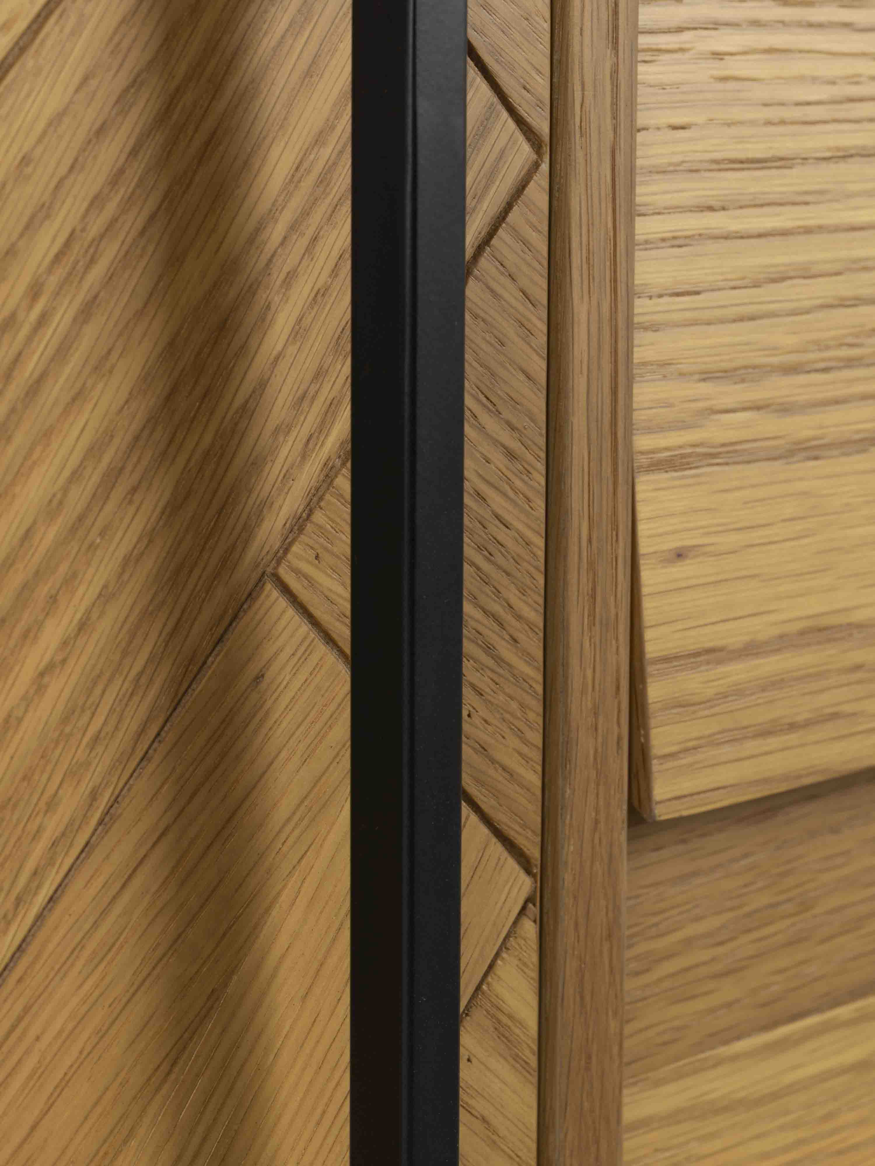Class Sideboard High - Oak,Brown and Black