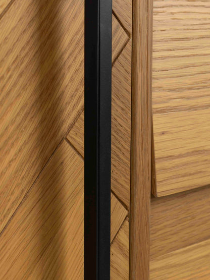 Class Sideboard High - Oak,Brown and Black