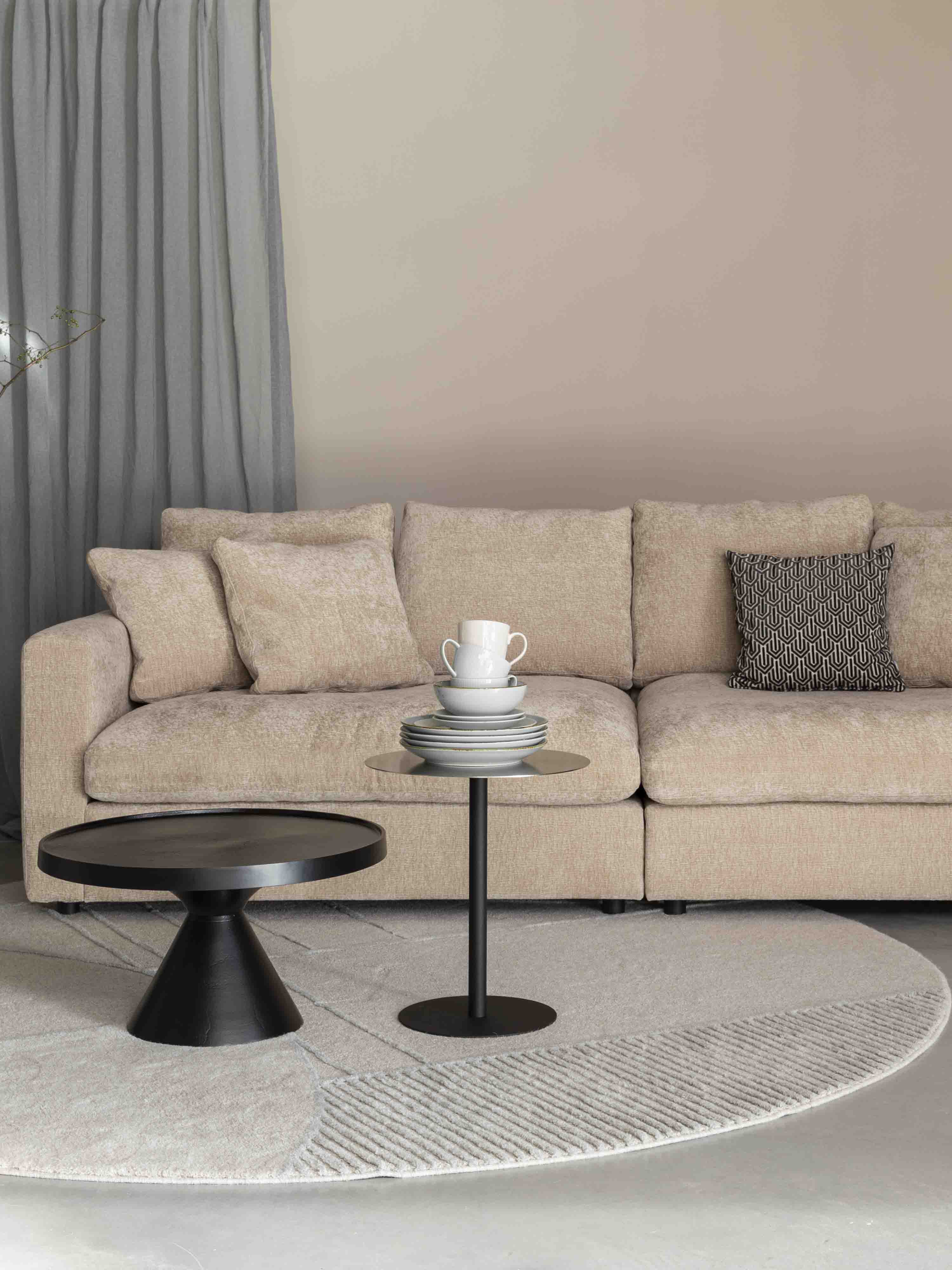 Round Bliss Carpet in Natural/Pink or Grey/Blue 240cm