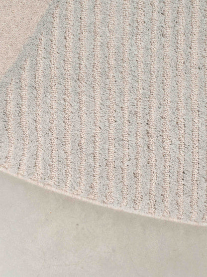 Round Bliss Carpet in Natural/Pink or Grey/Blue 240cm