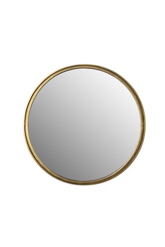 Round sales brass mirror