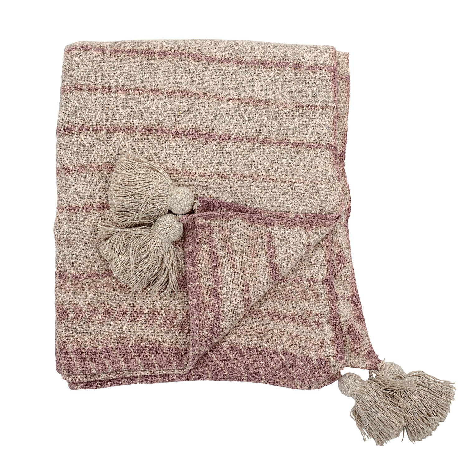 Recycled Cotton Throw in Rose
