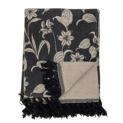 Mali Black Recycled Cotton Throw