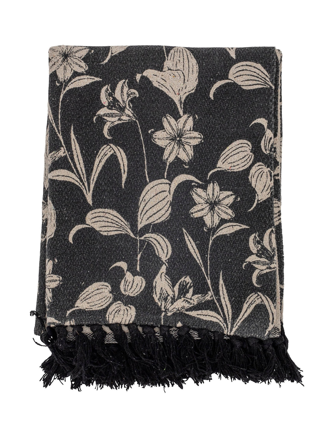 Mali Black Recycled Cotton Throw