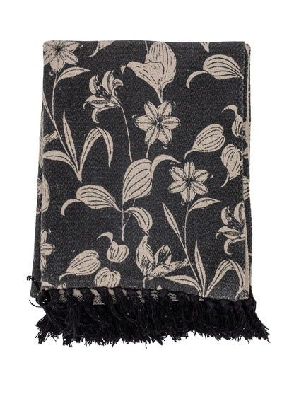 Mali Black Recycled Cotton Throw
