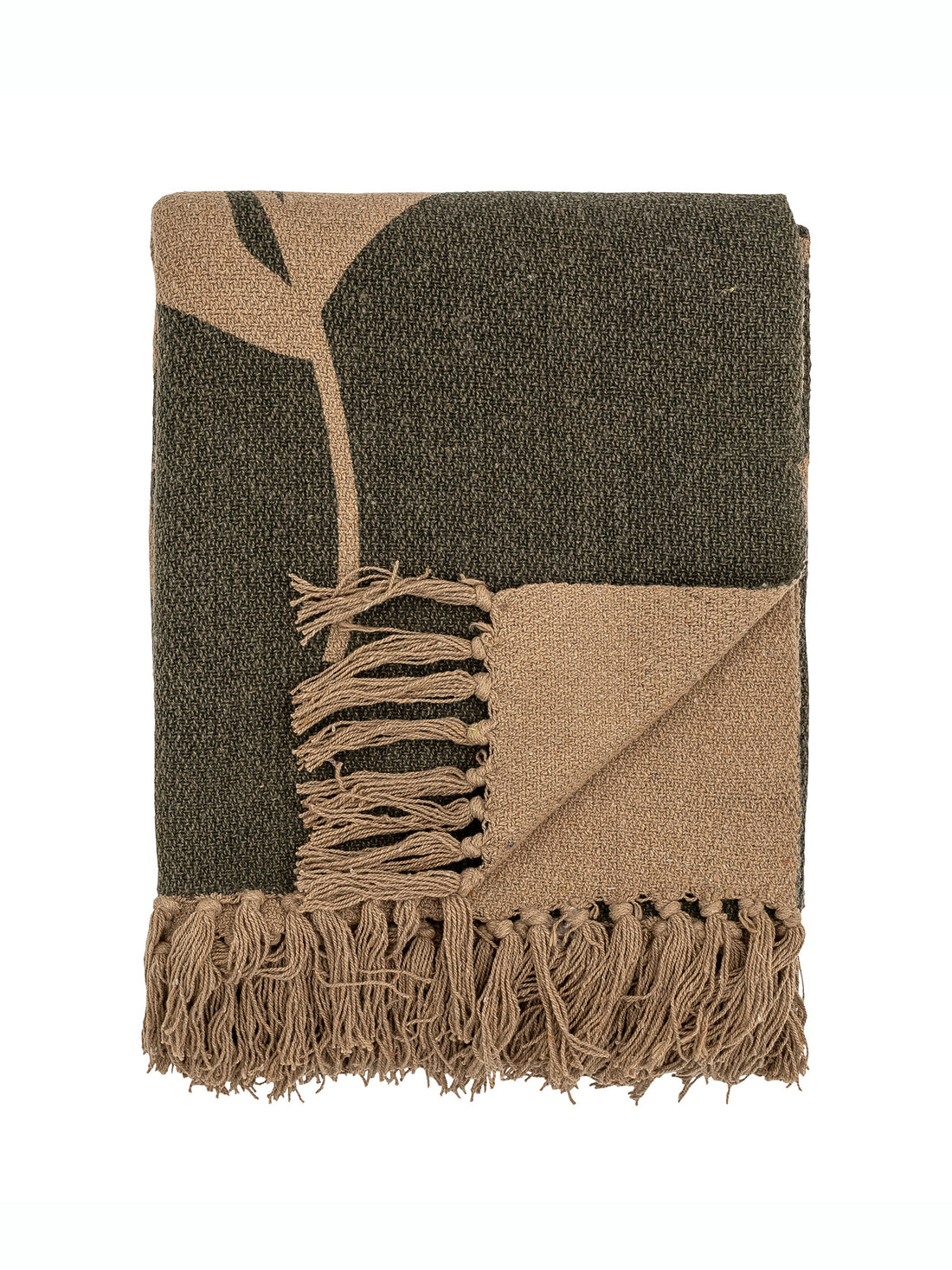 Geneva Green Recycled Cotton Throw